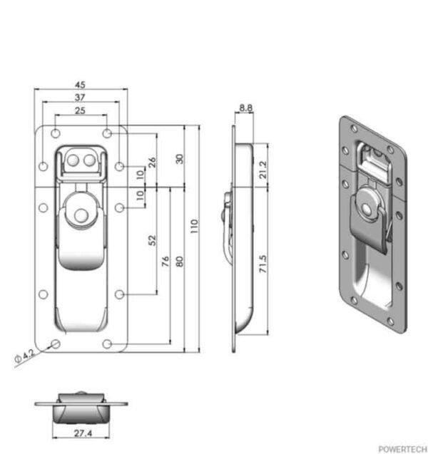 GT48 quick release bodywork fastener dimensions